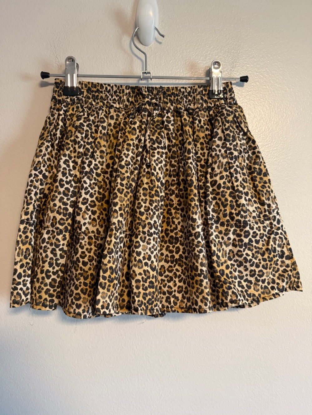 Zara Kids Leopard Animal Print Layered Skort Size 9